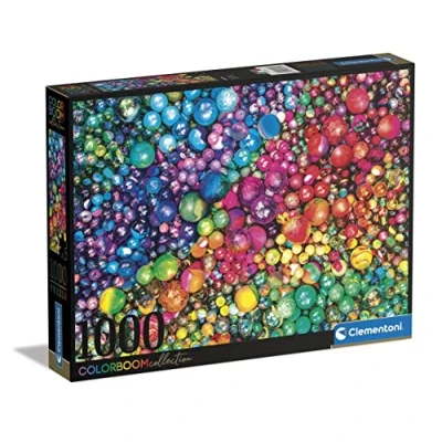 Image of Clementoni 39650 Colorboom Collection Marbles Jigsaw Puzzle 1000 Pieces, Made In Italy, For Adults