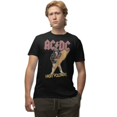 Image of AC/DC Men&#039;s MEACDCRTS032 t Shirt, Black, 3XL
