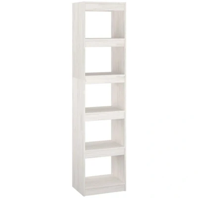 Image of vidaXL Book Cabinet/Room Divider White 40x30x167.5 cm Solid Pinewood