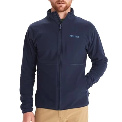 Image of Marmot Men&#039;s Rocklin Jacket, Warm Fleece Full Zip Breathable, Wind Resistant Body Warmer, Arctic Navy, L
