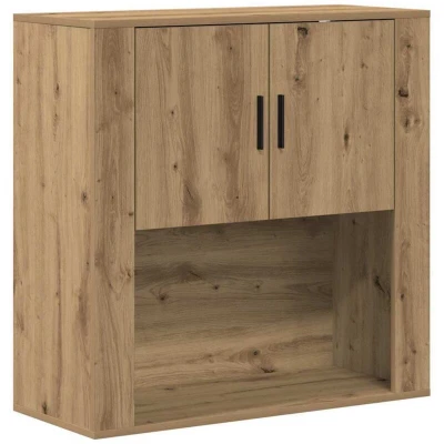 Image of vidaXL Wall Cabinet Artisan Oak 80x33x80 cm Engineered Wood