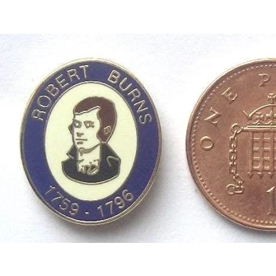 Image of ROBERT (RABBIE) BURNS QUALITY ENAMEL LAPEL PIN BADGE