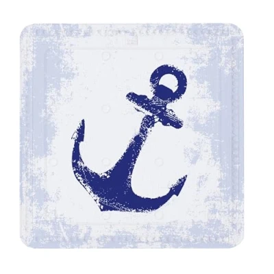 Image of Kleine Wolke Anchor Shower Safety Mat, PVC Foam, Dark Blue, 55 x 0.3 cm