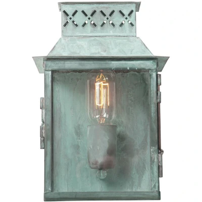 Image of Lambeth Palace 1 Light Outdoor Wall Lantern Verdigris IP44, E27
