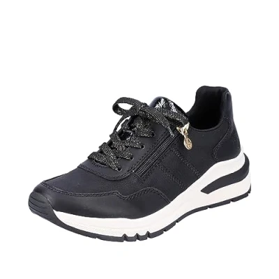 Image of Rieker Women&#039;s M6601 Sneaker, Black, 5 UK
