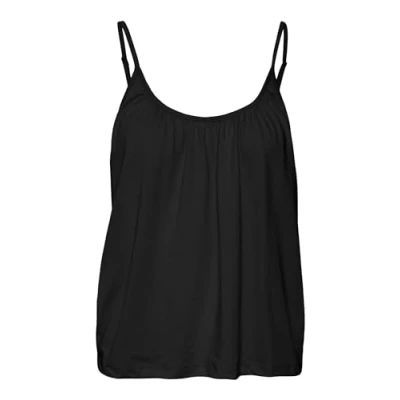 Image of VERO MODA Women&#039;s Vmluna Singlet Noos Top, Black, S