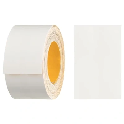 Image of haggiy Melamine edgebanding tape self adhesive 40mm x 5m I Furniture Secure hold without ironing Edge banding Veneer for shelves/wood panels (white)