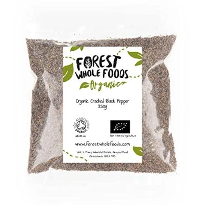 Image of Forest Whole Foods Organic Cracked Black Pepper (coarse Ground) (250g)