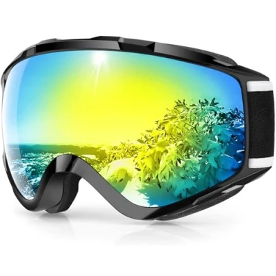 Image of Findway Ski Goggles, Skiing Goggles For Snowboard Jet Snow, Women Men Ladies Youth Teen OTG Over Helmet Compatible, Anti fog 100% UV Protection, glare Snowboarding