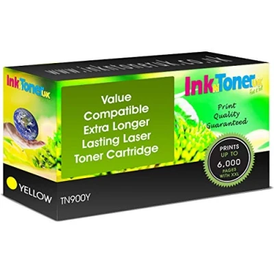 Image of Compatible TN 900Y Yellow Extra Longer Lasting Toner Cartridge (TN900Y)