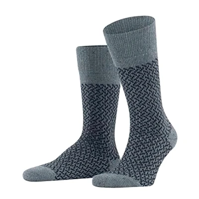 Image of ESPRIT Men&#039;s Twill Boot Socks, Cotton Wool, Blue (Light Denim 6660), 8.5 11 (1 Pair)