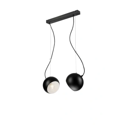 Image of Inez Bar Pendant Ceiling Light Black, 2x E27