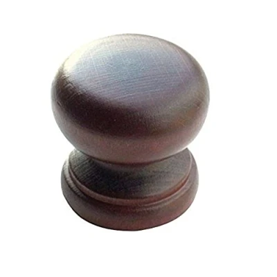 Image of Merriway BH03881 (5 Pcs) Pine Wood Drilled Cabinet Drawer Cupboard Door/Drawer Knob with Mahogany Finish, 30mm 1.1/4 Inch Pack of 5 Pieces