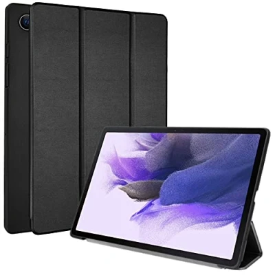 Image of TECHGEAR Smart Case for Samsung Galaxy Tab A8 10.5&quot; 2022 Release (SM X200 / SM X205) PU Leather Slim Tri fold Stand Cover with Corner Protection [Auto Wake/Sleep] Black