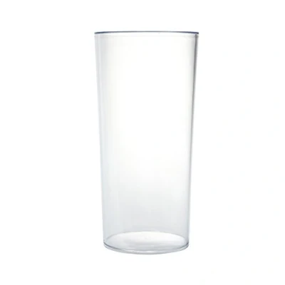 Image of Clear Acrylic Cylinder Vase Hard Wearing Lightweight Durable Plastic 25cm High by Smithers Oasis