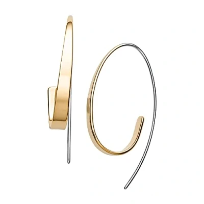 Image of Skagen Earrings for Women Kariana, Height: 1 mm Length: 40 Width: 4 Gold Stainless Steel Earrings, SKJ1217998