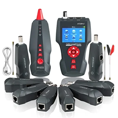 Image of KOLSOL Network Cable Tester, AT226 C LAN Tester for RJ45, RJ11, BNC, PING/POE 8 Identifier Telephone Wire Tracker NF 8601W