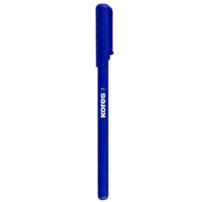 Image of Kores Blue Ballpoint Pens K0R M, 1mm, Triangular, Fade Resistant, Semi Gel Ink Back to School Supplies, Crafts and Writing Pens, Multipack Set of 12