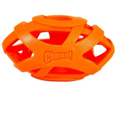 Image of Chuckit! Air Fetch Dog Ball Durable Rubber Toy, American Football Throw Easy Breathe Improve Playtime Stamina Toy for Dogs