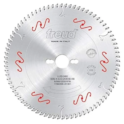 Image of Freud LU3D Pro Industrial Laminate and Chipboard Circular Saw Blade 250mm 80T 30mm