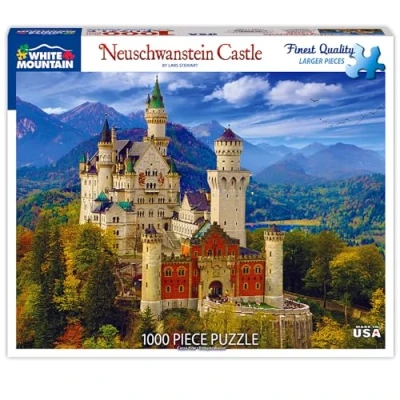 Image of White Mountain Puzzles Neuschwanstein Castle 1000 Piece Jigsaw Puzzle