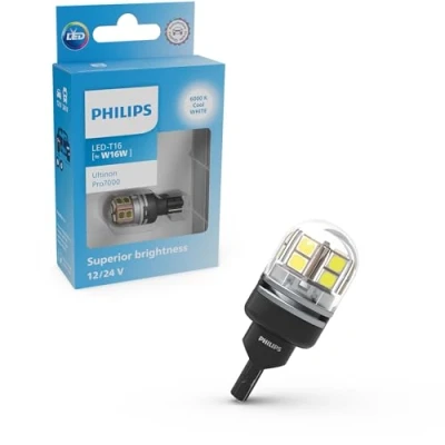 Image of PHILIPS Ultinon Pro7000 LED car signaling bulb (W16W white), 12V/24V