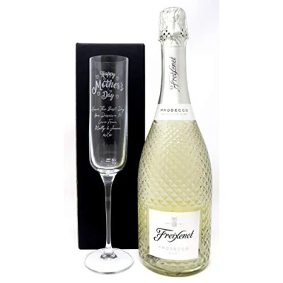 Image of Personalised Fusion Flute &amp; 75cl Freixenet Prosecco Mother&#039;s Day Design (No Gift Box)