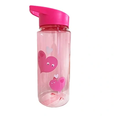 Image of Tinc Pink 550ml Leak Proof Kids Water Bottle With Straw For School &amp; Holidays BPA Free (BOTLMAPK)