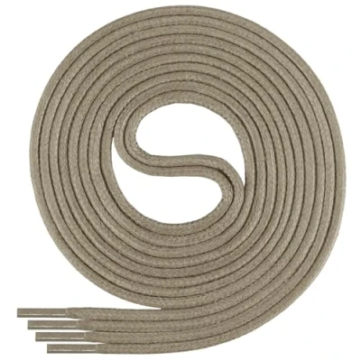Image of Di Ficchiano round waxed shoelaces for business, suit and leather shoes, diameter 2 4 mm, lengths 45 cm 200 cm, highly tear resistant, made in Europe, Adult (Unisex), olive, 130 / ø 4mm
