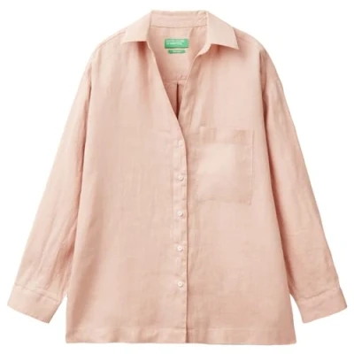 Image of United Colors of Benetton Women&#039;s 5bmldq078 Blouse Shirt, Dark Powder 04w, XXS