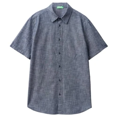 Image of United Colors of Benetton Men&#039;s 5wv1uq03p Shirt, Blue, XXL