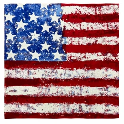 Image of 55x55cm Print Bandana Flags Patriotics Neck Scarf Street Dance Headscarf Head Wrap Hiphop