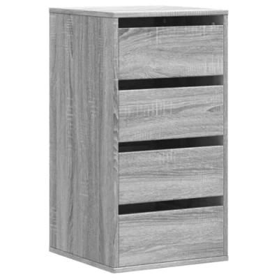 Image of vidaXL Corner Chest of Drawers 4 Drawer Cabinet Grey Sonoma Engineered Wood Living Room/Bedroom/Office 40x41x76 cm