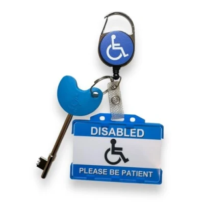 Image of Radar/NKS Disabled Toilet Key, Opens Over 10,000 Toilets, Blue Badge Reel, ID Card with Holder