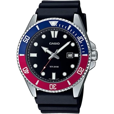 Image of Casio Men&#039;s Analogue Quartz Watch with Plastic Strap MDV 107 1A3VEF