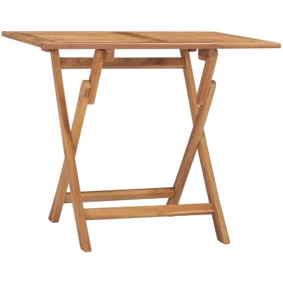 Image of vidaXL Folding Garden Dining Table 90x60x75 cm Solid Teak Wood