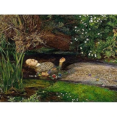 Image of Fine Art Prints John Everett Millais Ophelia Cropped Unframed Wall Print Poster Home Decor Premium,16 x 12 inches