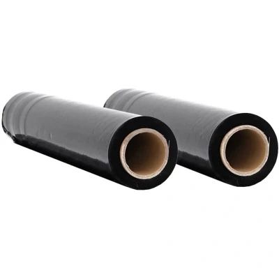 Image of vidaXL Stretch Film 2 pcs Black 17 μm 50 cm x 300 m