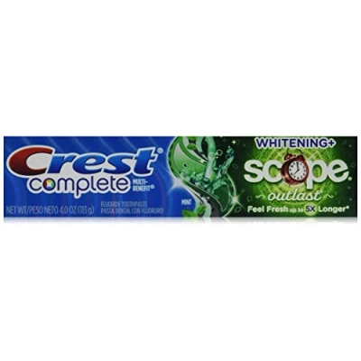 Image of Crest Extra White Plus Scope Outlast Toothpaste Long Lasting Mint, Mint 4 Ounce by