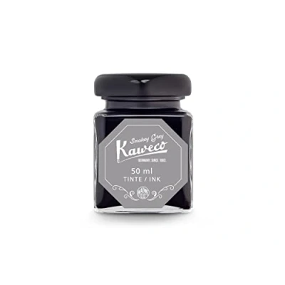 Image of Kaweco Ink in Glass Smoke Grey Colour, Water Soluble, Vegan, 50 ml Capacity, 10002196