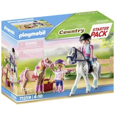 Image of Playmobil 71259 Horse Farm Starter Pack, Animal Play Sets, Fun Imaginative Role Play, PlaySets Suitable for Children Ages 4+