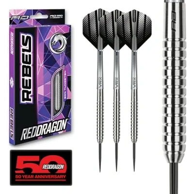 Image of RED DRAGON Rebel 24g Tungsten Darts Set with Flights and Stems