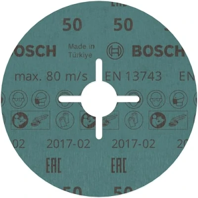 Image of Bosch Professional Fibre sanding disc R780 Best for Metal and Inox (Metal stainless steel, Ø 125 mm, grit size 50, accessories angle grinder)
