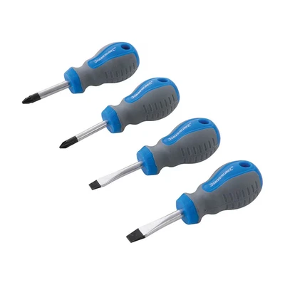 Image of Silverline Stubby Screwdriver Set 4pce