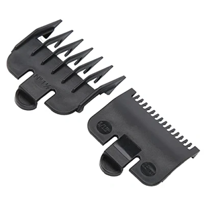 Image of Clipper Guards Cutting Guides, Easy Buckle Easily Position Control Length Humanized Design Attachment Guide Combs Complete Accessories for Barber Shop(black)