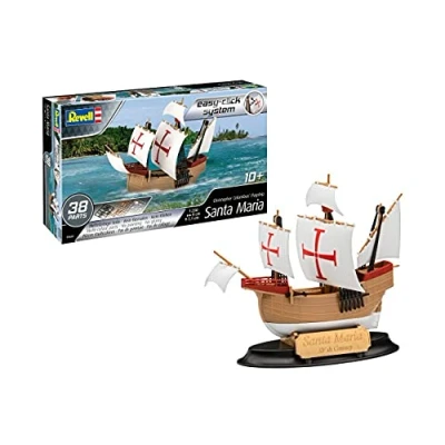 Image of Revell RV05660 05660 5660 1:350 Santa Maria (Easy Click) Plastic Model Kit, Various, 1/350