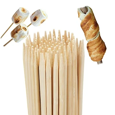 Image of Relaxdays Bamboo Skewers, Natural, 90 x 0.5 cm
