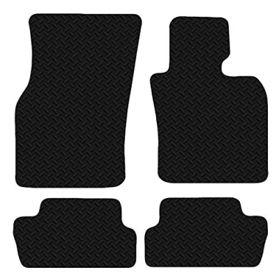 Image of Carsio Car Mats 4pc Set For Mini 2014 Onwards Tailored Fit Rubber Floor Mat Complete Accessory Black Custom Fitted Anti Slip Backing, Heavy Duty &amp; Waterproof
