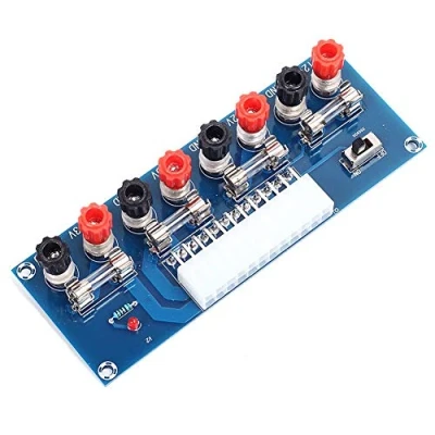 Image of iHaospace ATX Breakout Board 24 Pin Benchtop Power PC Computer Supply Adapter Module 12V 5V 3.3V