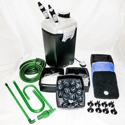 Image of Hidom External Aquarium Canister Filter System 28w 1200 LPH EX Media Included